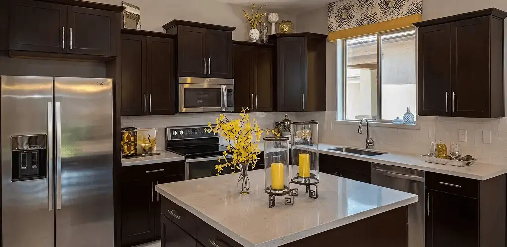 Cabinet painting results with freshly painted kitchen cabinets in Boise, ID