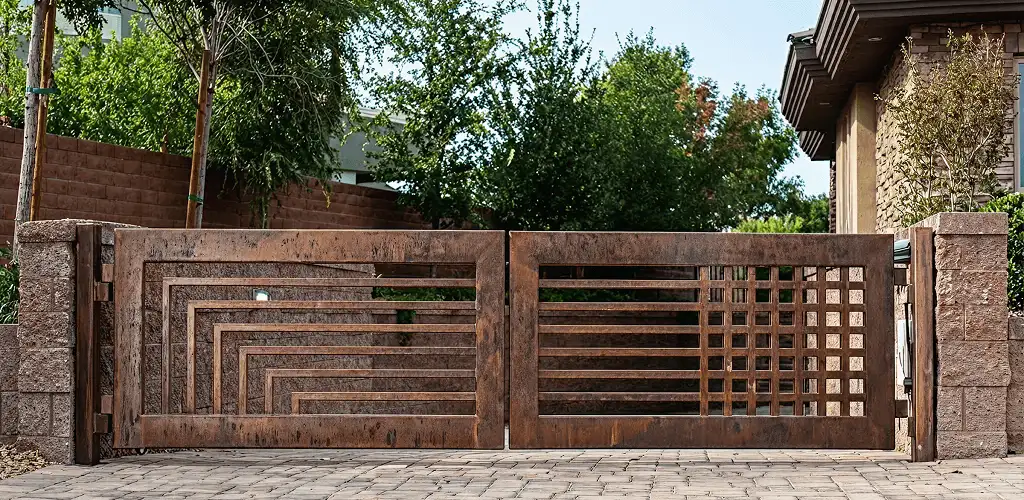 Custom driveway gate installation for a home entrance in Boise, ID