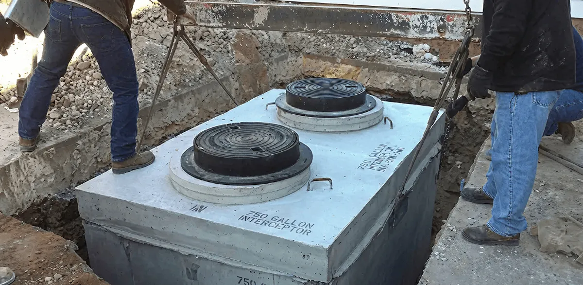 Grease trap installation for a commercial property drainage system in Boise, ID