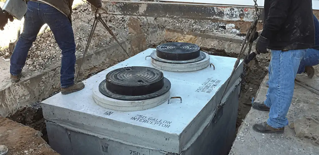 Grease trap installation for a commercial property drainage system in Boise, ID