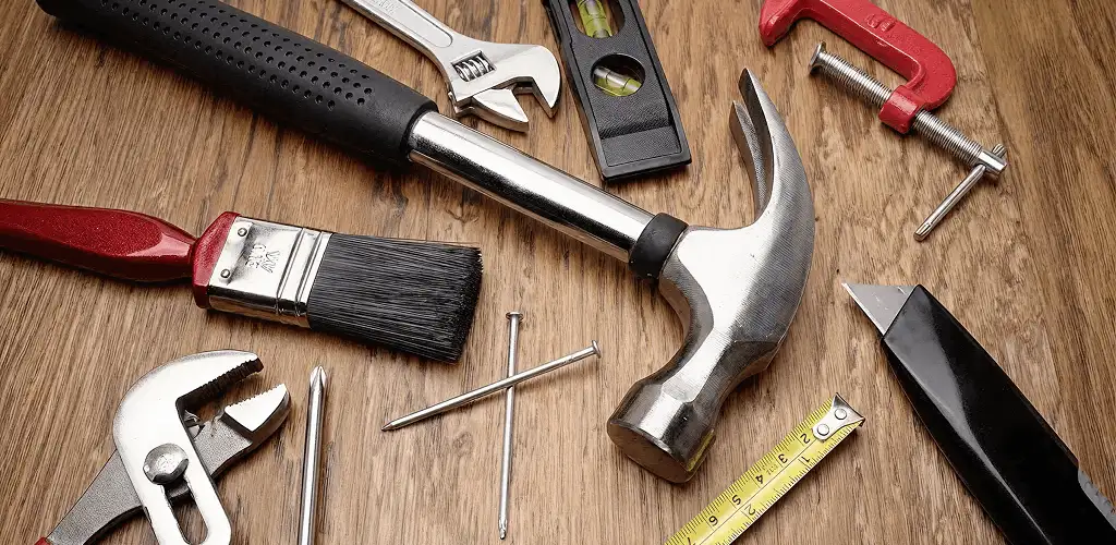 Handyman tools laid out for home repair and maintenance work in Boise, ID
